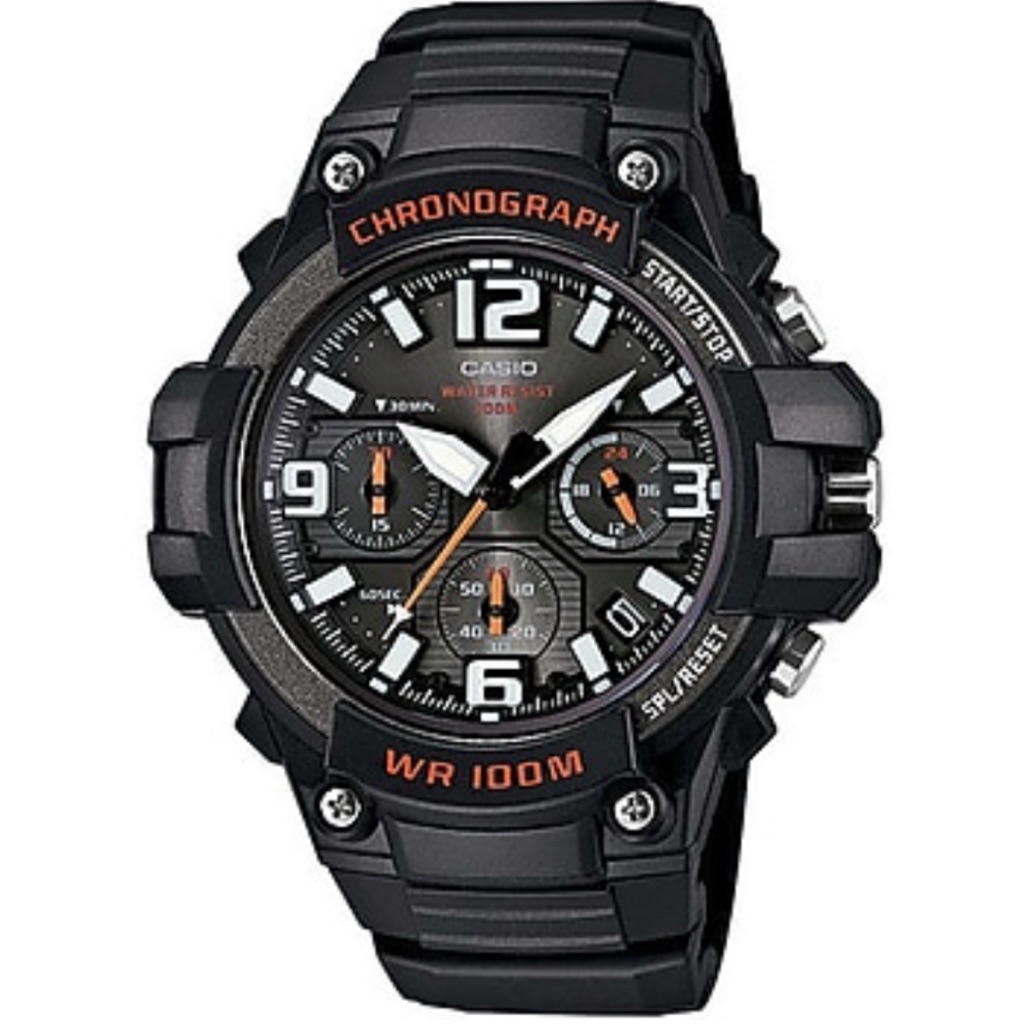 Casio Heavy Duty Chronograph Analog Watch, Black (Mcw100h-1av) Wr100m